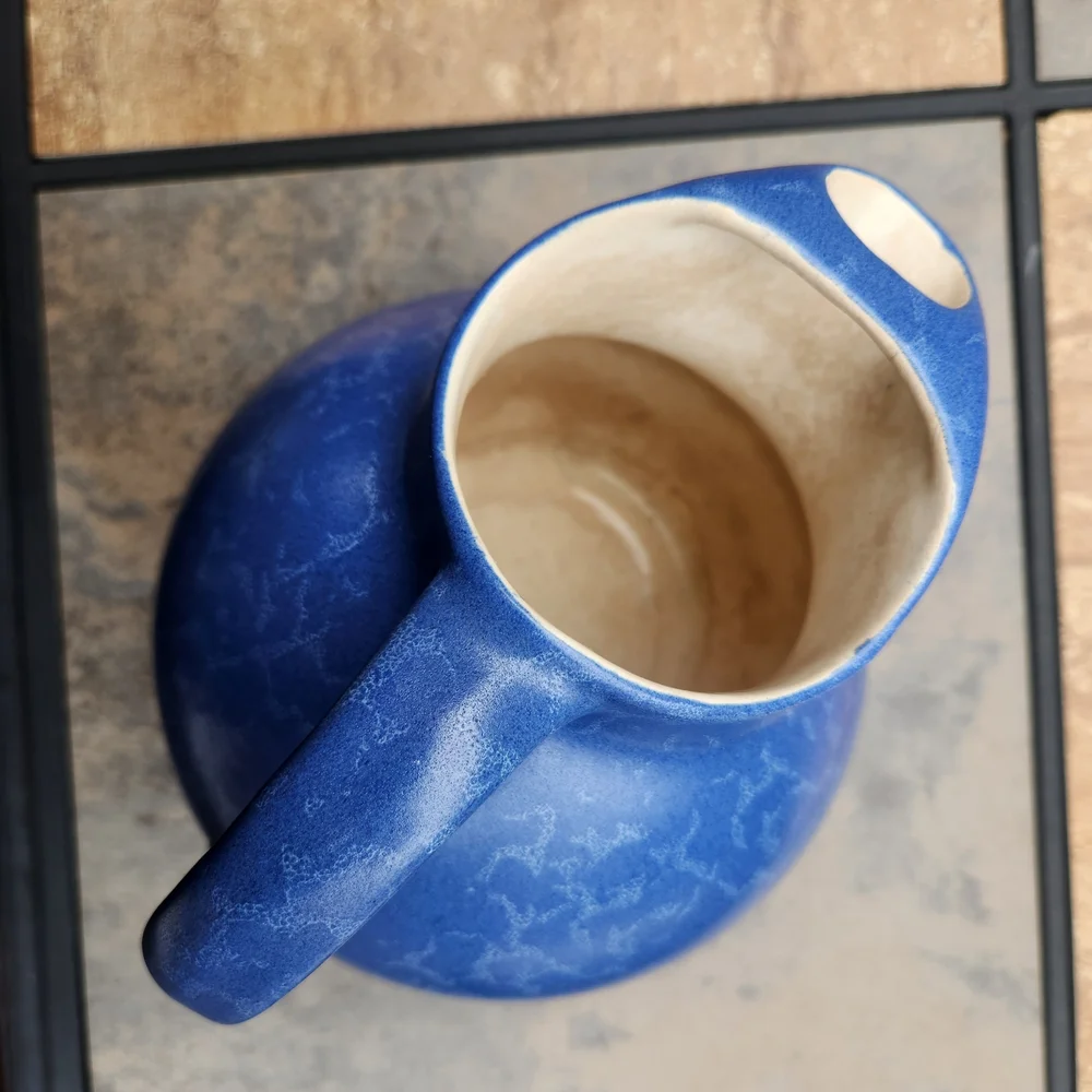 Vintage Rumrill Pottery By Red Wing Dutch Blue Ball Pitcher 1932-1937